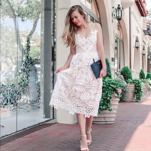 Chic wish moonlit night cross back crochet dress